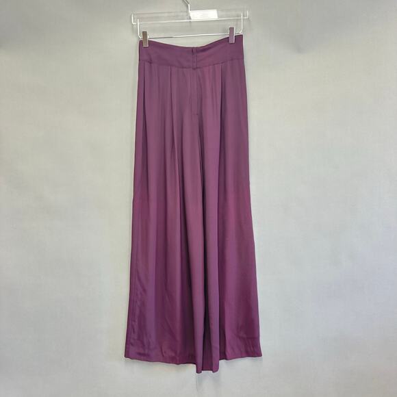 Cache purple high waist wide leg palazzo cumberbund pants‎ Size 12 Deadstock NWT - Picture 13 of 15